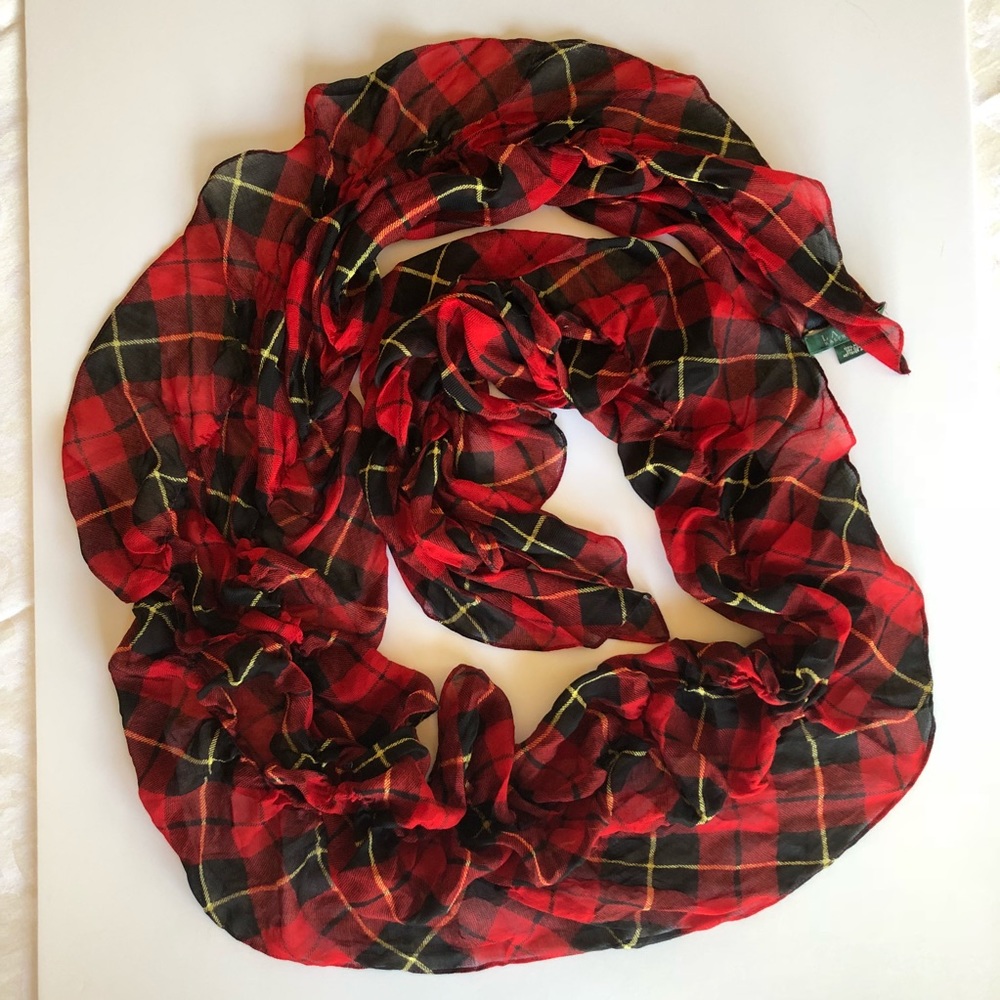 RALPH LAUREN PLAID SCARF